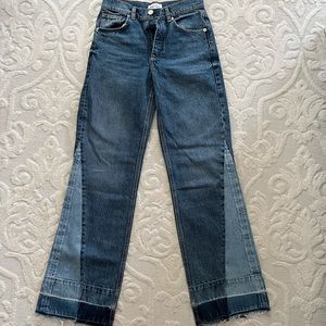 Zara colorblock/patchwork jeans, brand new never worn. Size 4
